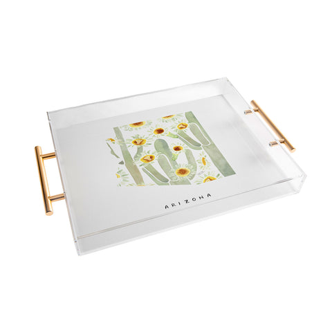 Jessica Larson Arizona State Saguaro Cactus Acrylic Tray