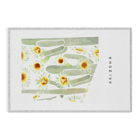 Jessica Larson Arizona State Saguaro Cactus Outdoor Rug