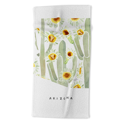 Jessica Larson Arizona State Saguaro Cactus Beach Towel