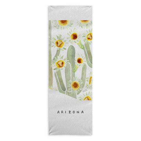 Jessica Larson Arizona State Saguaro Cactus Yoga Towel