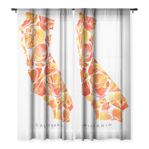 Jessica Larson California Poppies I Sheer Non Repeat