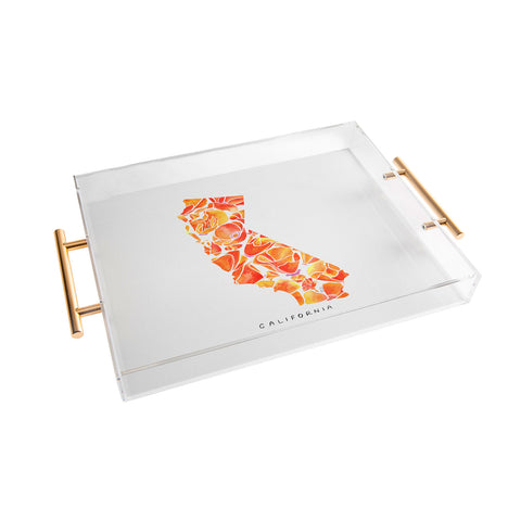 Jessica Larson California Poppies I Acrylic Tray