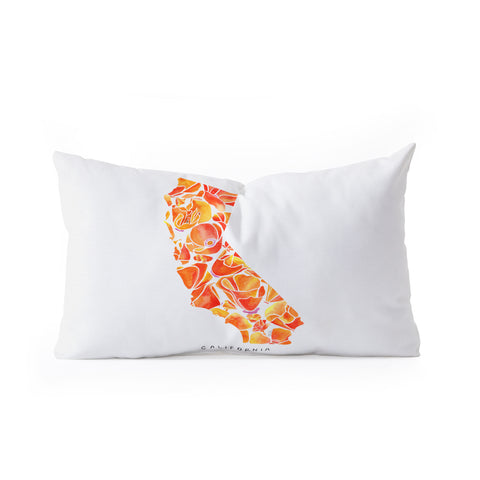 Jessica Larson California Poppies I Oblong Throw Pillow