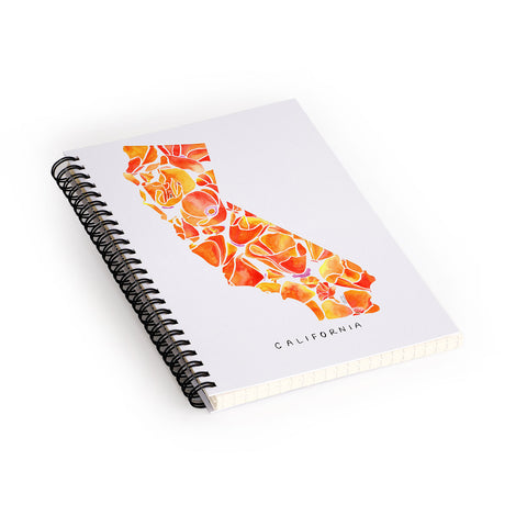 Jessica Larson California Poppies I Spiral Notebook