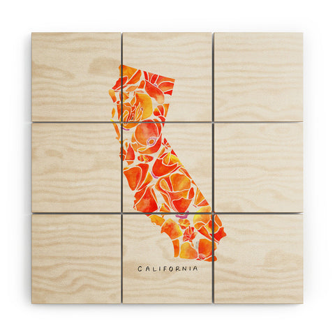 Jessica Larson California Poppies I Wood Wall Mural