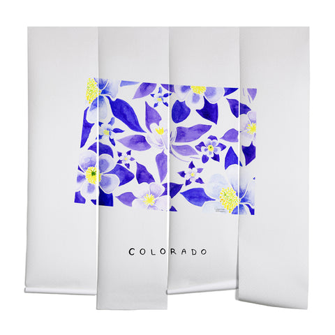 Jessica Larson Colorado State Flower Blue Wall Mural