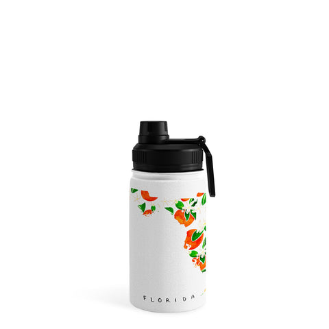 Jessica Larson Florida State Flower Orange Water Bottle