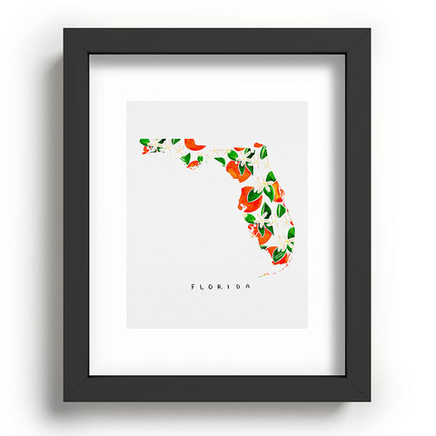 Jessica Larson Florida State Flower Orange Recessed Framing Rectangle