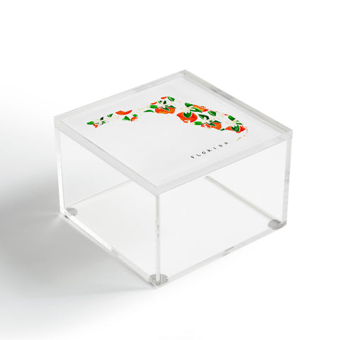 Jessica Larson Florida State Flower Orange Acrylic Box
