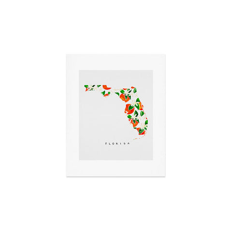Jessica Larson Florida State Flower Orange Art Print
