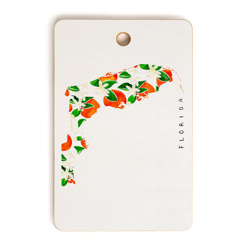 Jessica Larson Florida State Flower Orange Cutting Board Rectangle