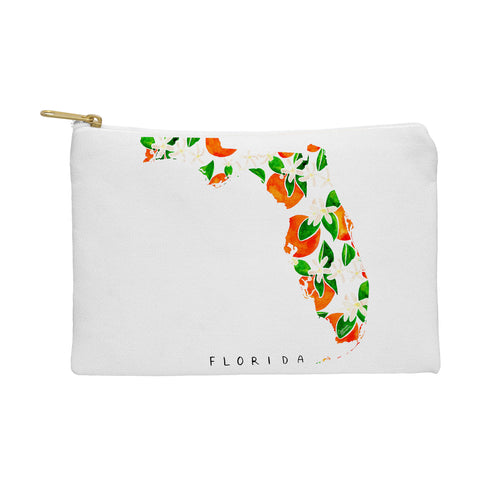 Jessica Larson Florida State Flower Orange Pouch