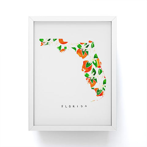 Jessica Larson Florida State Flower Orange Framed Mini Art Print