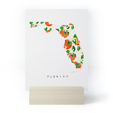 Jessica Larson Florida State Flower Orange Mini Art Print