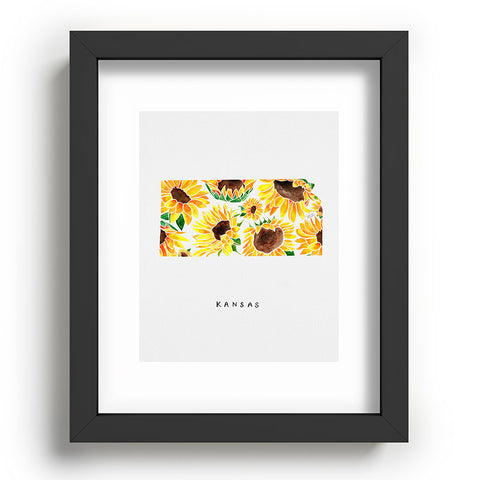 Jessica Larson Kansas State Sunflowers Recessed Framing Rectangle