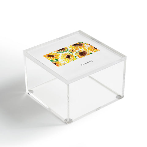Jessica Larson Kansas State Sunflowers Acrylic Box