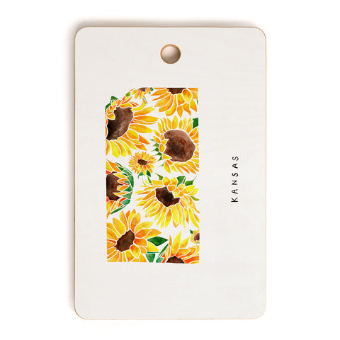Jessica Larson Kansas State Sunflowers Cutting Board Rectangle