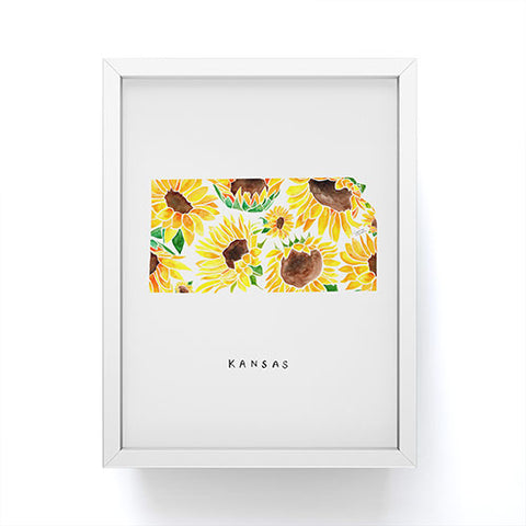 Jessica Larson Kansas State Sunflowers Framed Mini Art Print