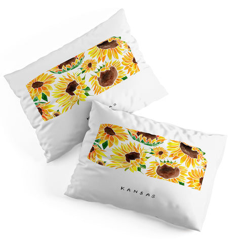 Jessica Larson Kansas State Sunflowers Pillow Shams
