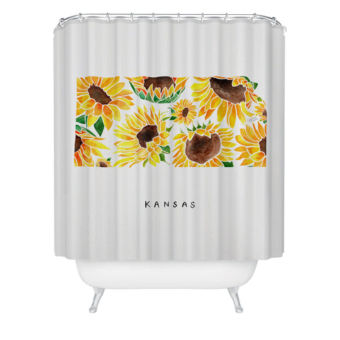 Jessica Larson Kansas State Sunflowers Shower Curtain