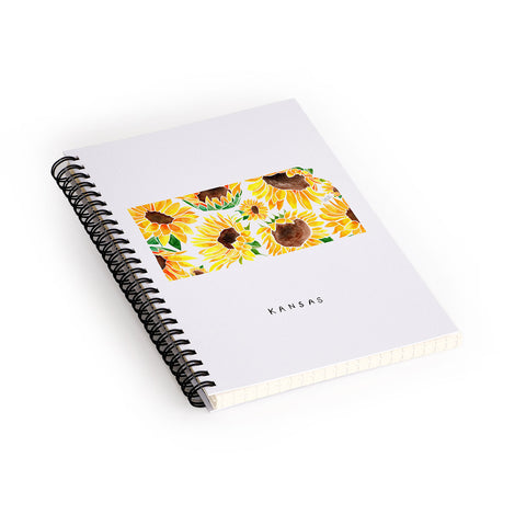 Jessica Larson Kansas State Sunflowers Spiral Notebook