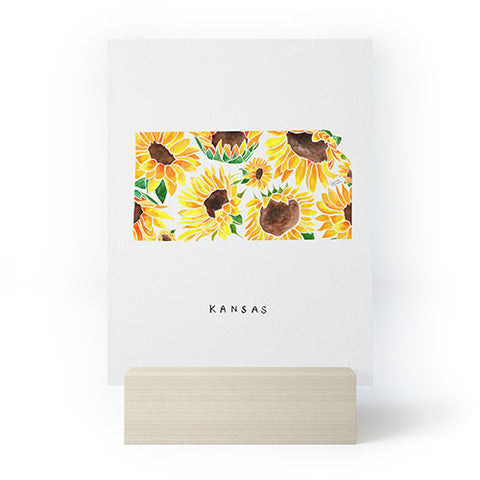 Jessica Larson Kansas State Sunflowers Mini Art Print