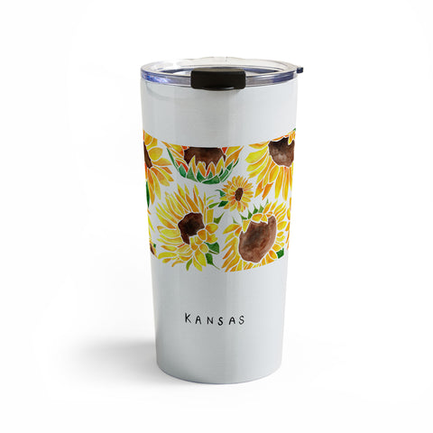 Jessica Larson Kansas State Sunflowers Travel Mug