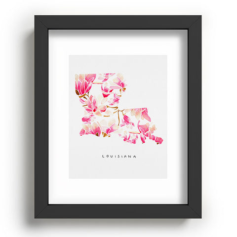 Jessica Larson Louisiana State Flower Magnolias Recessed Framing Rectangle
