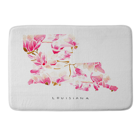Jessica Larson Louisiana State Flower Magnolias Memory Foam Bath Mat