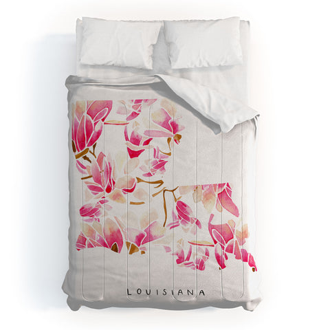 Jessica Larson Louisiana State Flower Magnolias Comforter