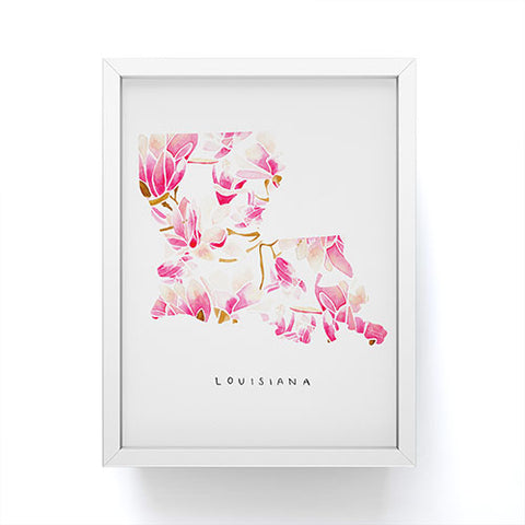 Jessica Larson Louisiana State Flower Magnolias Framed Mini Art Print