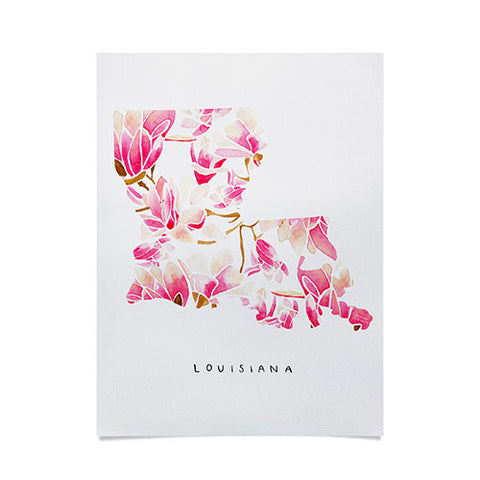 Jessica Larson Louisiana State Flower Magnolias Poster