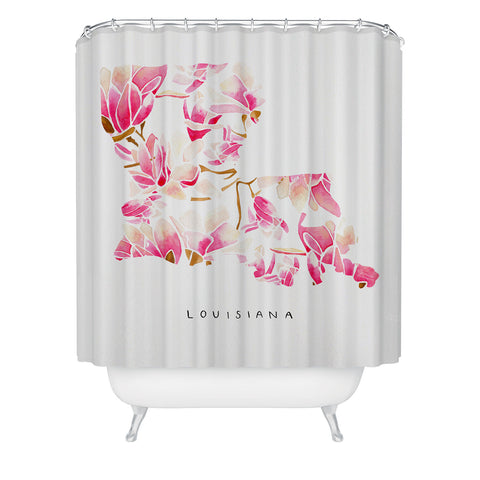Jessica Larson Louisiana State Flower Magnolias Shower Curtain