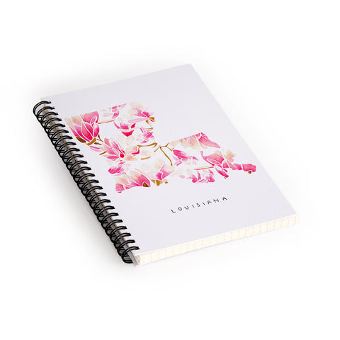 Jessica Larson Louisiana State Flower Magnolias Spiral Notebook