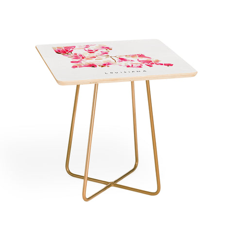 Jessica Larson Louisiana State Flower Magnolias Side Table