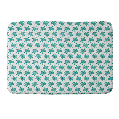 Jessica Larson Mosaic Watercolor Sea Turtle Memory Foam Bath Mat