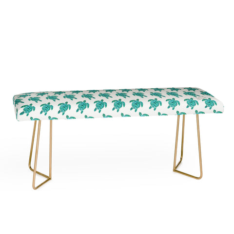 Jessica Larson Mosaic Watercolor Sea Turtle Bench