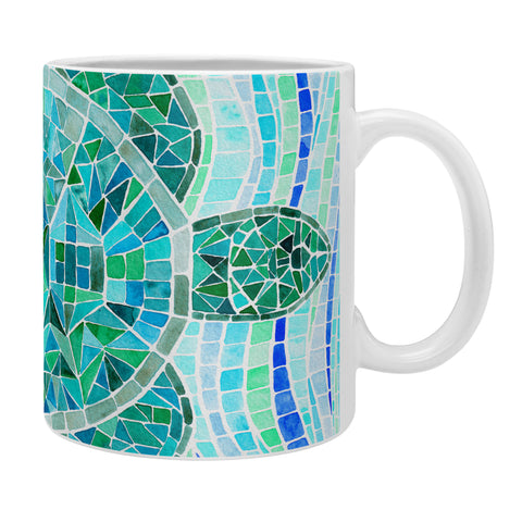 Jessica Larson Mosaic Watercolor Sea Turtle Coffee Mug
