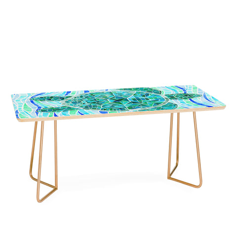 Jessica Larson Mosaic Watercolor Sea Turtle Coffee Table