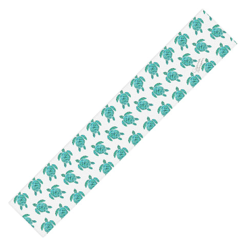 Jessica Larson Mosaic Watercolor Sea Turtle Table Runner