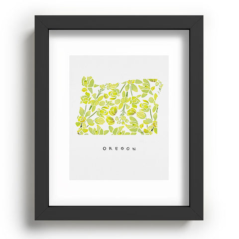 Jessica Larson Oregon State Flower Tall Oregon Recessed Framing Rectangle