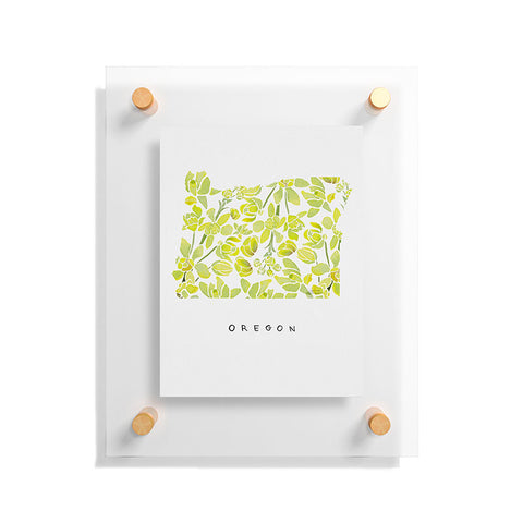 Jessica Larson Oregon State Flower Tall Oregon Floating Acrylic Print