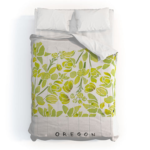 Jessica Larson Oregon State Flower Tall Oregon Comforter