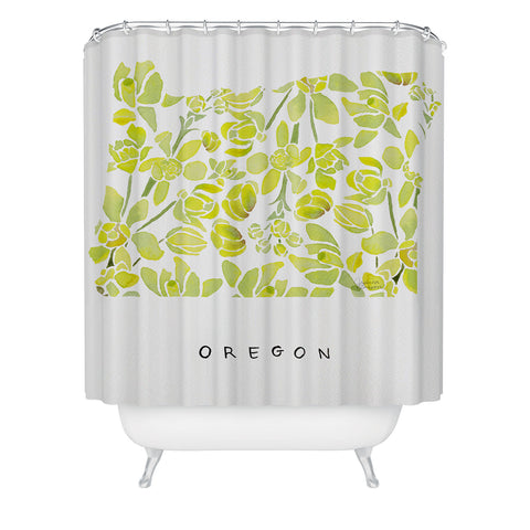 Jessica Larson Oregon State Flower Tall Oregon Shower Curtain
