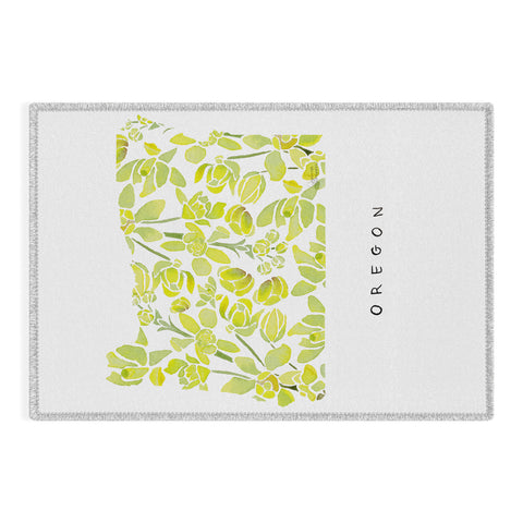 Jessica Larson Oregon State Flower Tall Oregon Outdoor Rug
