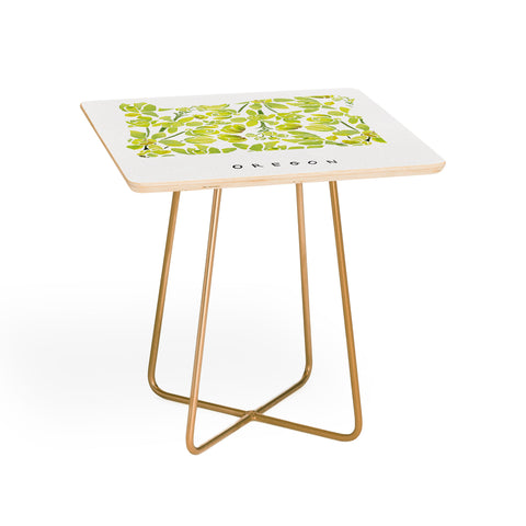 Jessica Larson Oregon State Flower Tall Oregon Side Table