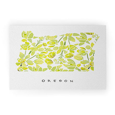 Jessica Larson Oregon State Flower Tall Oregon Welcome Mat