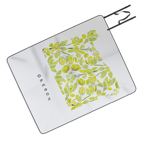 Jessica Larson Oregon State Flower Tall Oregon Picnic Blanket