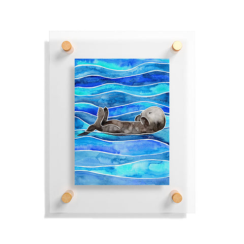 Jessica Larson Sea Otter Floating Acrylic Print