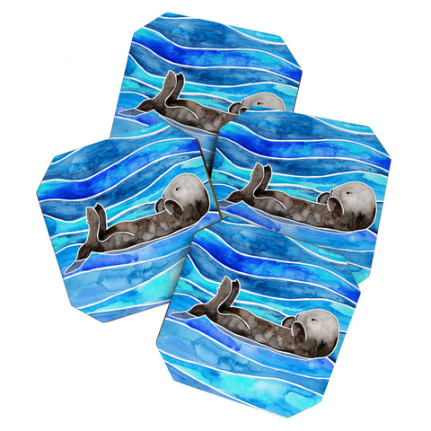 Jessica Larson Sea Otter Coaster Set